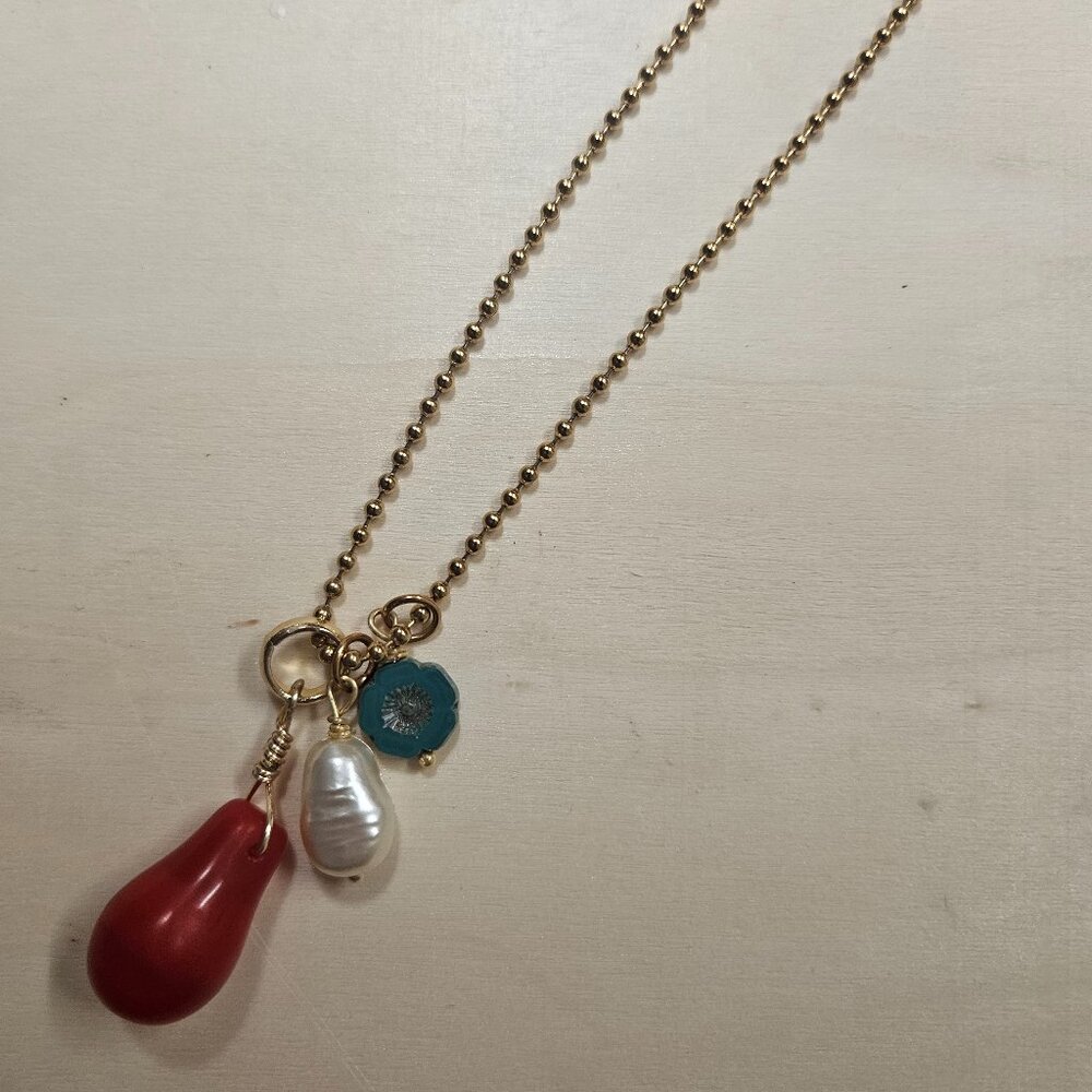 Stainless steel military style chain with pendants